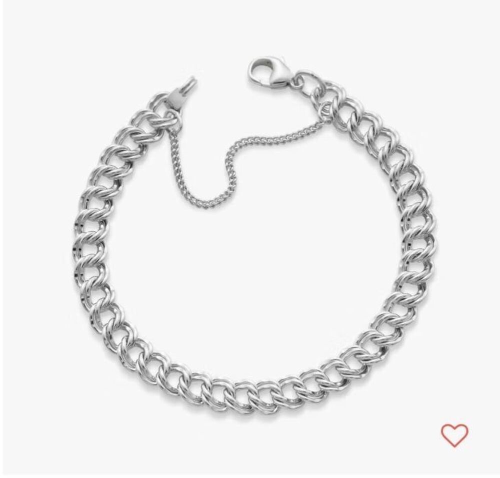 NWT James Avery Medium Double Curb Charm Bracelet(M)